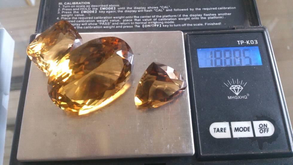 Citrines naturelles 188 ct