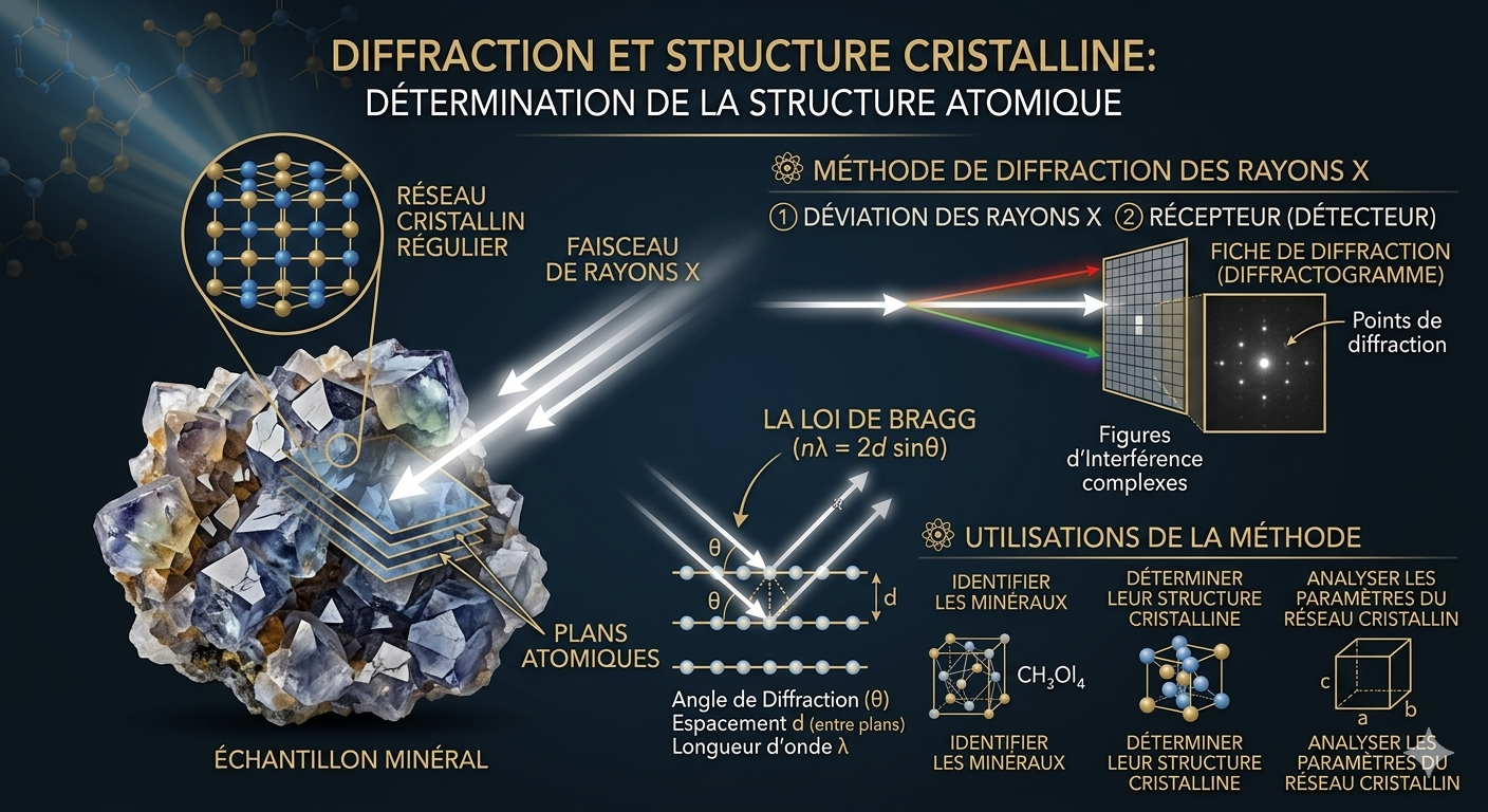 Diffraction de la lumière dans les minéraux et les gemmes